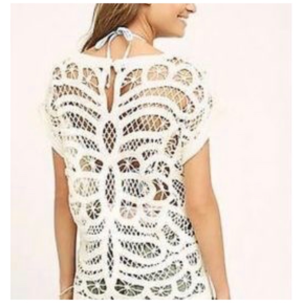 Pullover Knit Coverup Top, Ivory, Anthropologie, M - Picture 2 of 12